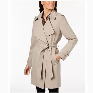 Michael Kors Belted Wrap Trench Coat Size Medium